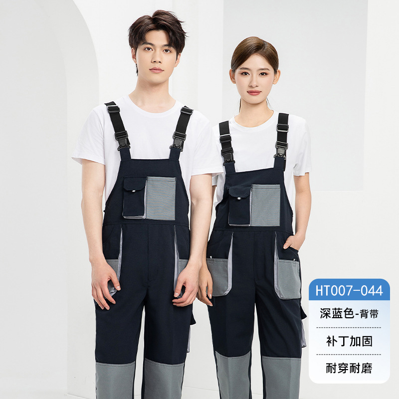 HT007-044春秋仿棉磨毛牛津加固连背带裤
